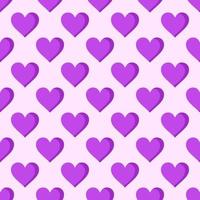 Colorful seamless pattern of violet hearts for fabric, textile, wrappers and other various surfaces vector