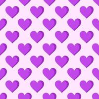 Colorful seamless pattern of violet hearts for fabric, textile, wrappers and other various surfaces vector