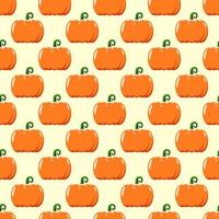 Colorful seamless pattern of vibrant orange pumpkin for fabric, textile, wrappers and other various surfaces vector