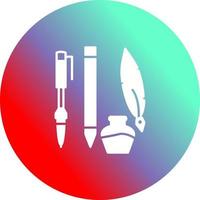 Unique Writing Equipment Vector Icon