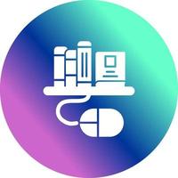 Digital Library Vector Icon