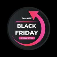 Special offer sale black friday banner design vector