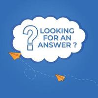 Looking for an answer vector illustration