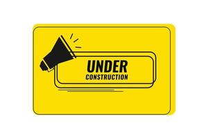 Under construction flat vector sign.