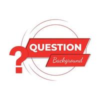 Help and support question mark vector in red color