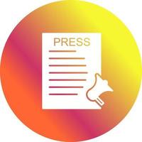 Unique Press Releases Vector Icon