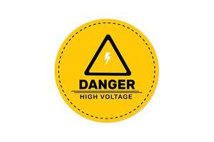 Danger hign voltage sign element design. vector