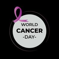 International world cancer day vector illustration
