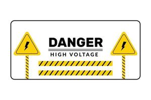 Danger high voltage sign background design. vector