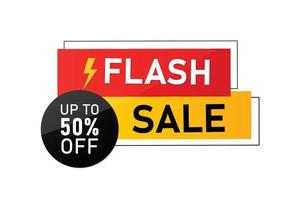 Flash sale up to 50 percent off banner design. vector