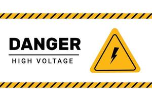 Danger high voltage background design. vector