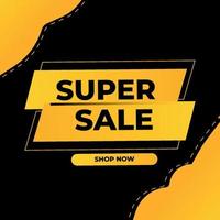 Super sale offer banner design vector