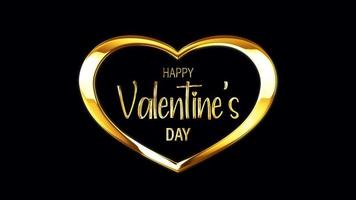 boucle happy valentines day golden text in gold heart video