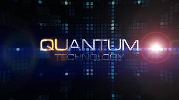 Quantum Technology abstract technology cinematic title background video