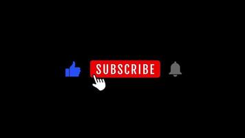 video de suscripción de youtube, me gusta y suscribirse y el icono de campana