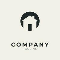 Logo design template, with a silhouette of a house vector