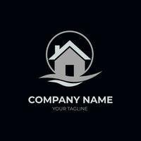 Logo design template, with house shape suitable for company vector