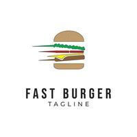 plantilla de diseño de logotipo, con icono de hamburguesa vector