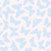 patrón de mariposas azules sobre un fondo lechoso en un estilo plano para impresión y decoración. ilustración vectorial vector