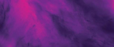 colorido humo morado y rosa. textura de acuarela magenta. papel de neón fucsia cósmico abstracto texturizado. lienzo para el diseño creativo moderno. acuarela de tinta rosa claro brillante sobre fondo negro. vector
