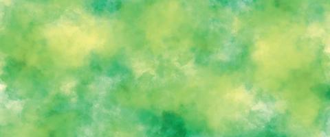 fondo de acuarela verde abstracto. creativos tonos verdes y amarillos textura dibujada a mano. lienzo de acuarela con textura de papel de acuarela para un diseño creativo moderno. fondo con partículas. lavar agua vector