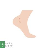 Foot, ankle coloured icon. Flat style can be used for web, mobile, ui. Pain, hip, ortho, anatomy, body, care concept. Vector logo illustration isolated on white background. EPS 10.