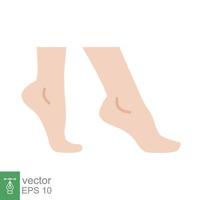 Foot, ankle coloured icon. Flat style can be used for web, mobile, ui. Pain, hip, ortho, anatomy, body, care concept. Vector logo illustration isolated on white background. EPS 10.