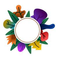 floral frame design. set of colorful frames. frames vector