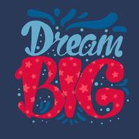 Motivation and Dream Lettering Concept vector