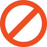Prohibition sign icon png