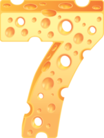 estilo de letra de número de queso png