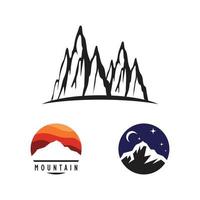 vector de logotipo de ilustración de montaña y diseño de símbolo