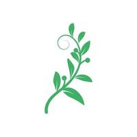 Green leaves Botanical logo vector and symbol design