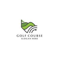 Golf course logo vector icon design template