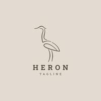 Heron logo icon design template flat vector