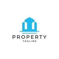 Property building apartment logo design icon template vector