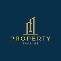 Property building apartment logo design icon template vector