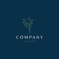 Palm tree logo design vector template