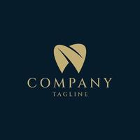 Abstract luxury dental logo icon design template vector