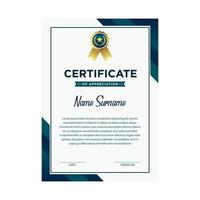 Certificate vector design templates