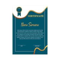 Certificate vector design templates