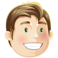 Junge Cartoon Gesicht png