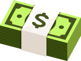 Money stack flat icons png