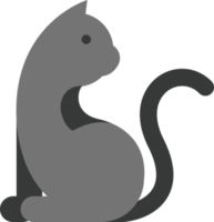 gato cor plana símbolo cor png