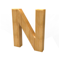 3D wood text alphabet letters png