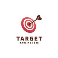 Target circle with arrow icon isolated on white background logo design vector