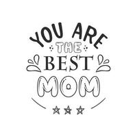 Happy Mothers day typography - family typography free vector