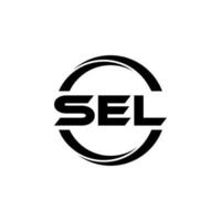 SEL letter logo design in illustration. Vector logo, calligraphy designs for logo, Poster, Invitation, etc.