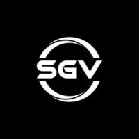 diseño de logotipo de letra sgv en ilustración. logotipo vectorial, diseños de caligrafía para logotipo, afiche, invitación, etc. vector