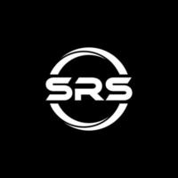 SRS letter logo design in illustration. Vector logo, calligraphy designs for logo, Poster, Invitation, etc.